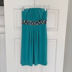 Beaded Strapless Dress. Size Small